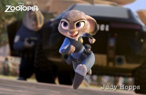 Judy Hoops chasing after a criminal in Zootopia. Image Credit: Disney