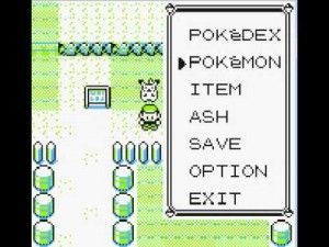 In-game capture of Pikachu following the player in Pokémon Yellow, also showing menu/pause screen. Credit: Nintendo