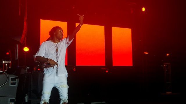 Future sticking the middle finger up. 
Photo by Giovanni Ortiz
