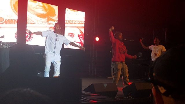 Future and his two dancers performing "Jumpman." 
Photo by Giovanni Ortiz