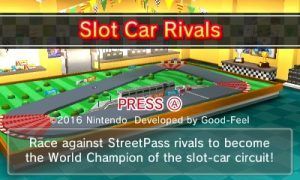 Title Screen for Slot Car Rivals. Image Credit: Nintendo