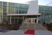 A red carpet led up to the doors of West Side Dining.  Photo by Joanna Tavares (April 16, 2014)