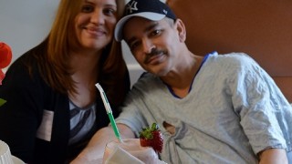 Mr. Luis Almedina and his wife share a date night after a morning transplant, Tuesday March 31st.